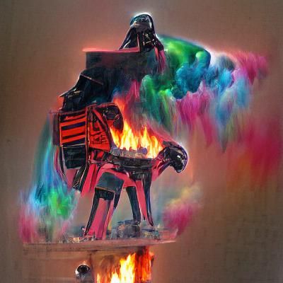 Darth Vader Burning in AT-AT, Chromatic Colors
