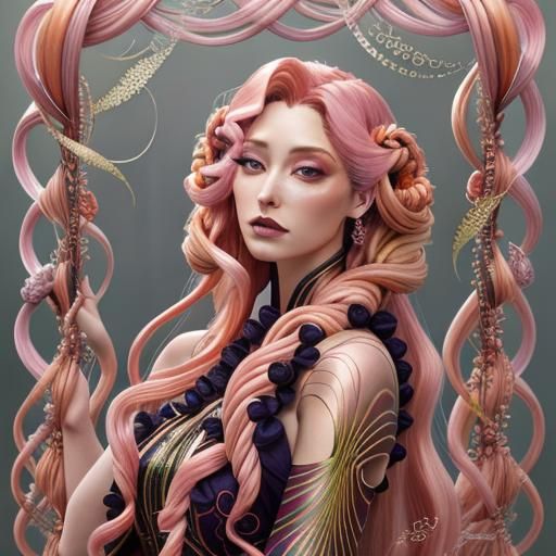 Stunning Gorgon with Prehensile Ringlets in Photorealistic S...