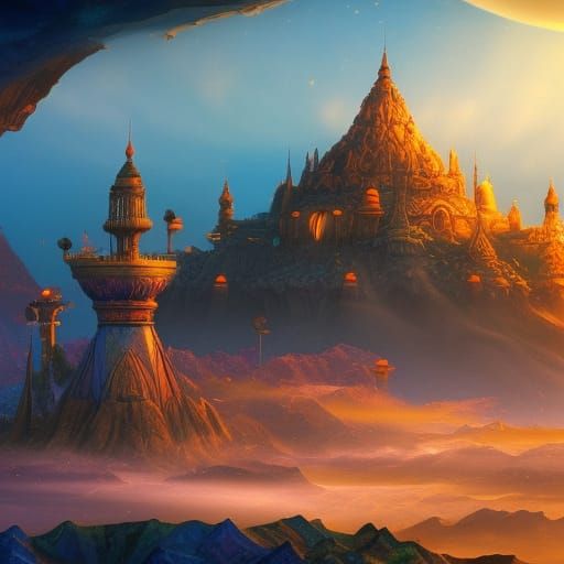 Cosmic Magic Carpet Ride Above the Clouds