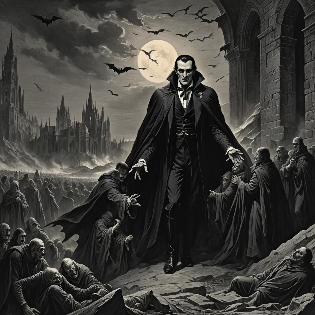 Dracula in Dark Gothic Style