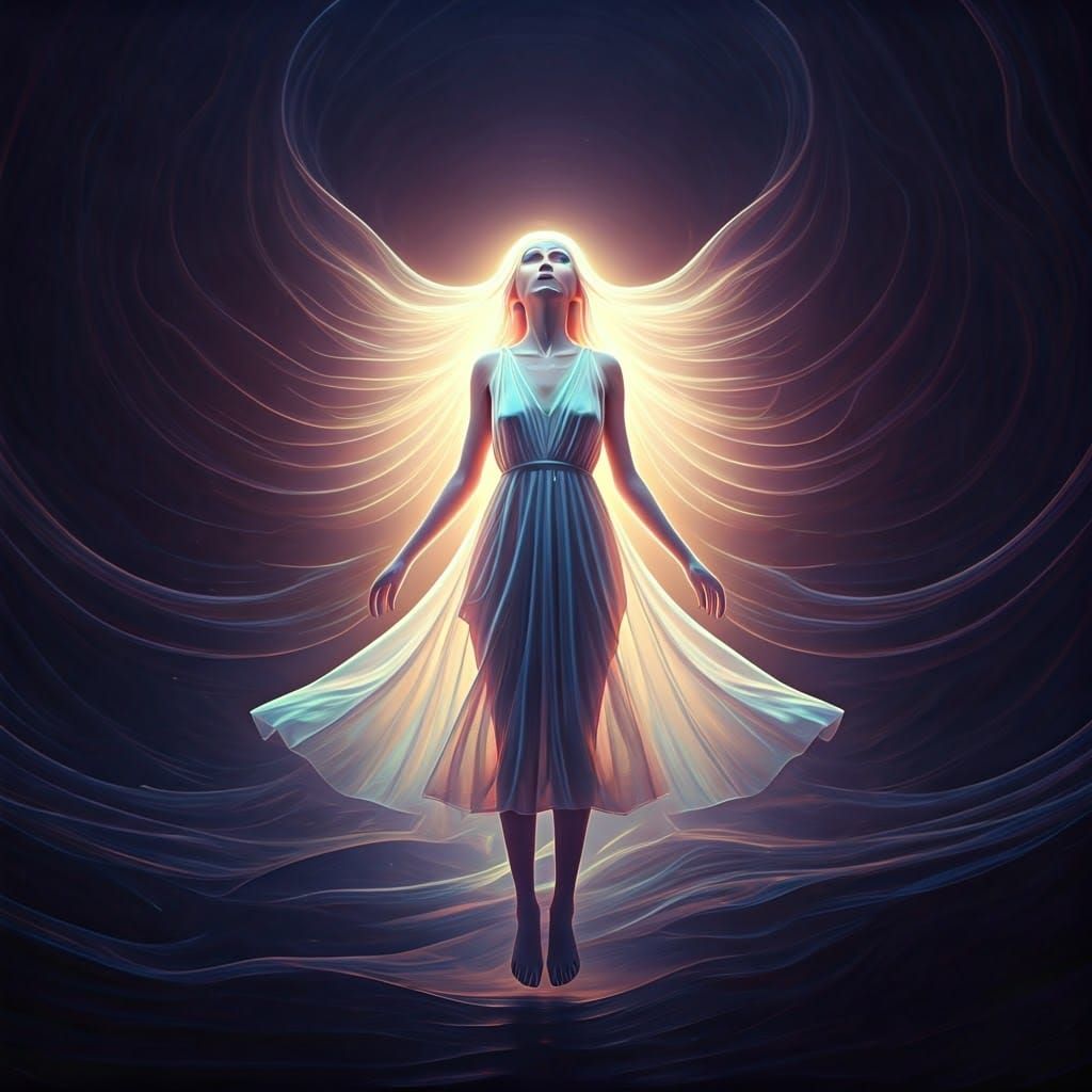 Ethereal Woman in Dreamscape Concept Art