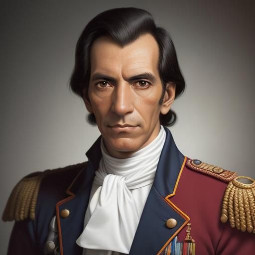 Simon Bolivar Portrait in Professional Studio Lighting