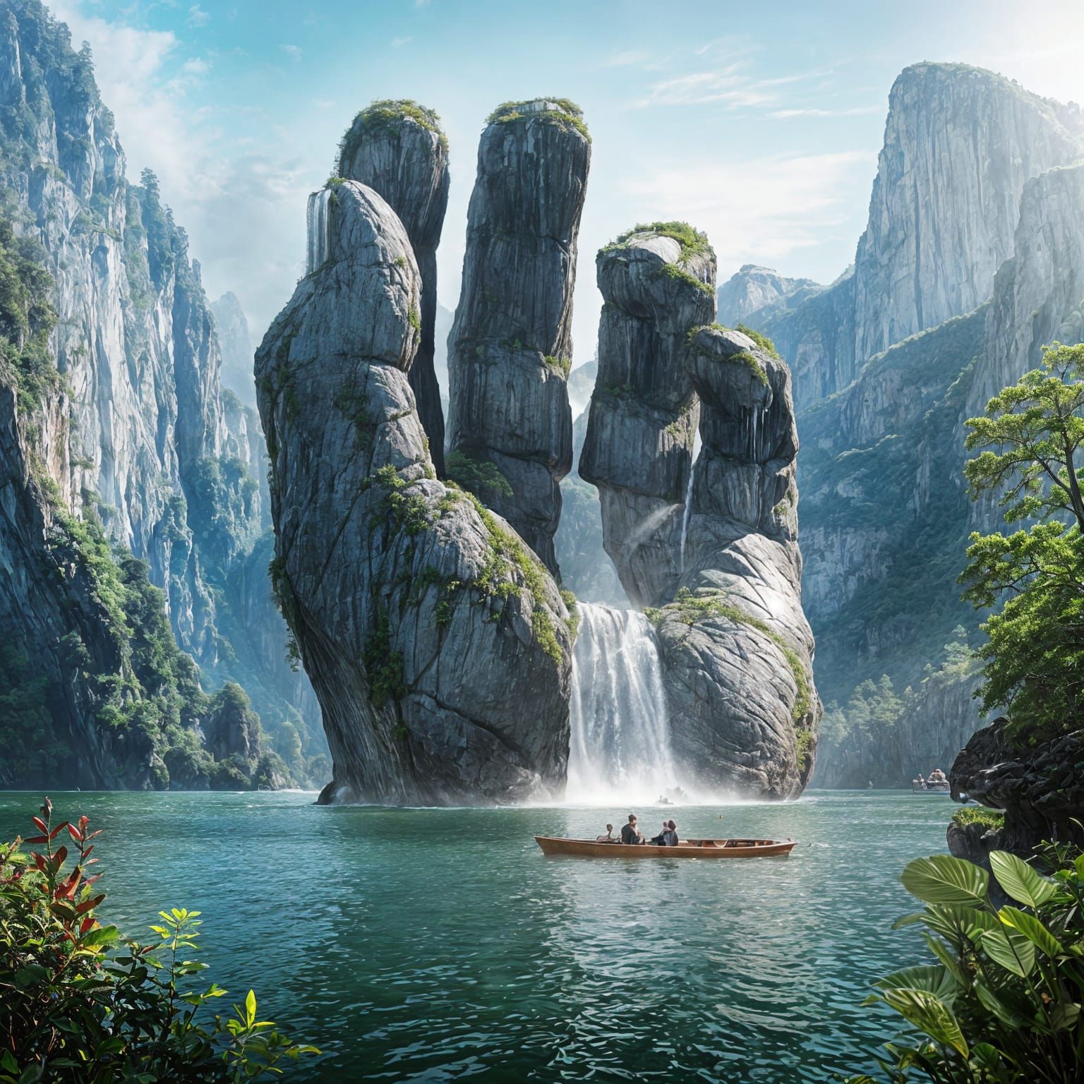 Boat ride on a warm sunny day