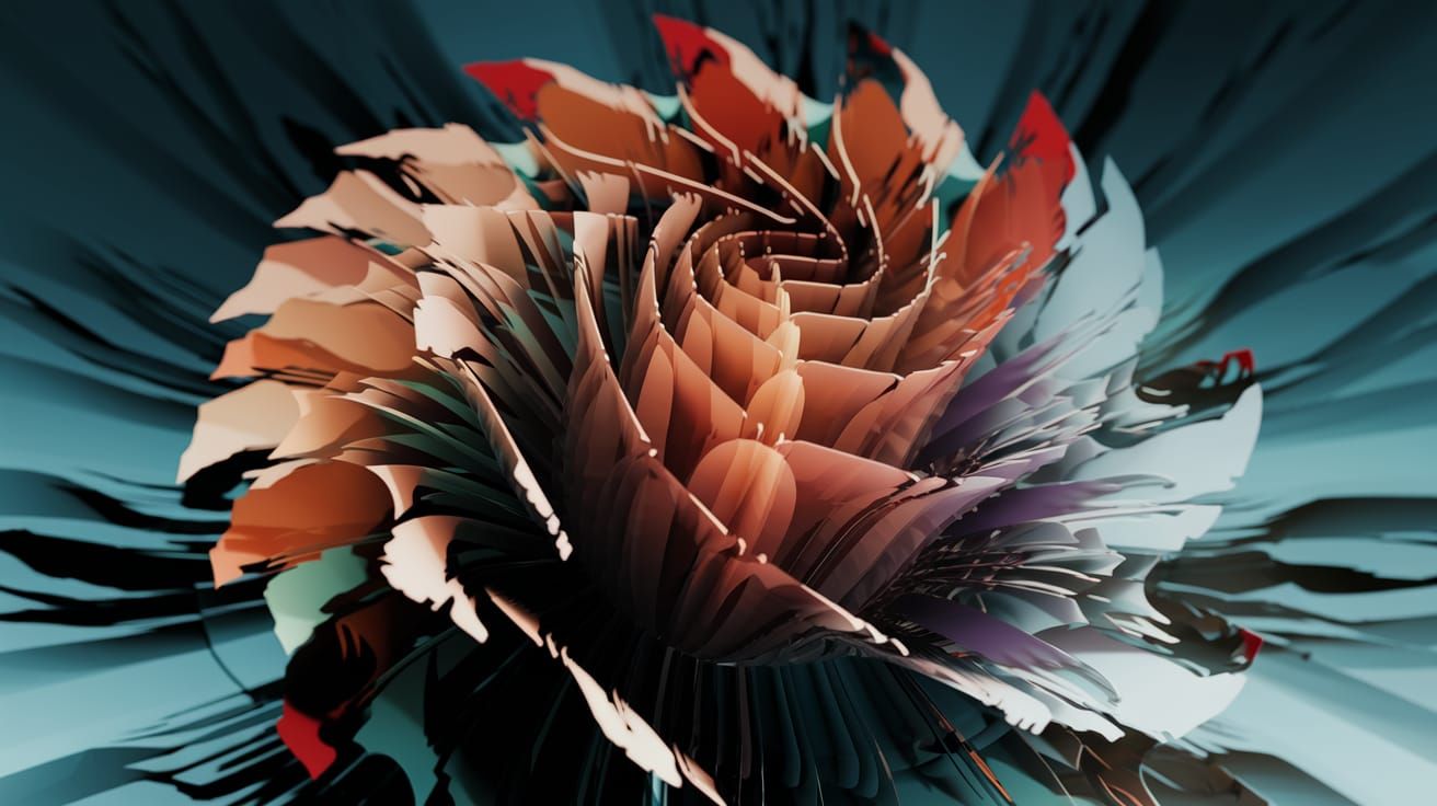 Exotic Fractal Elegance: Intricate Digital Art