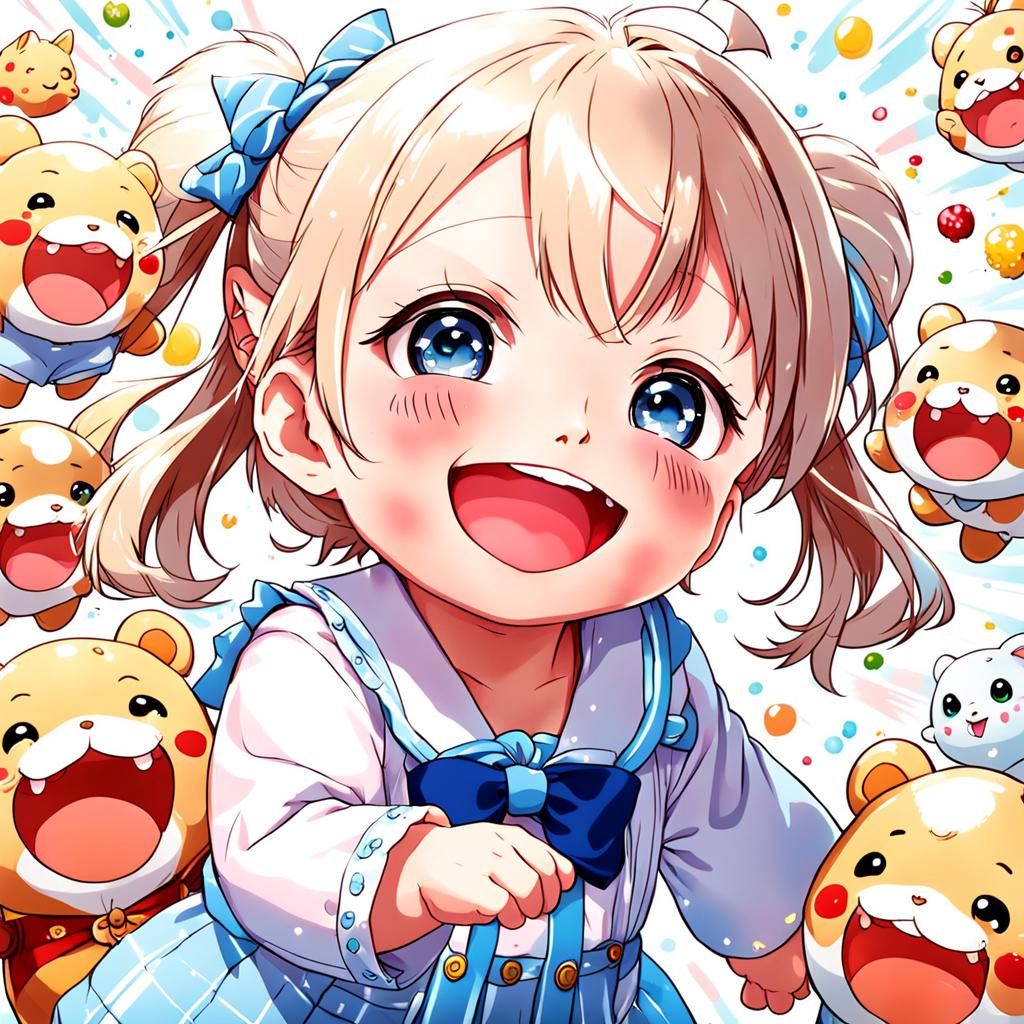 Baby's First Laugh: Anime Style Key Visual
