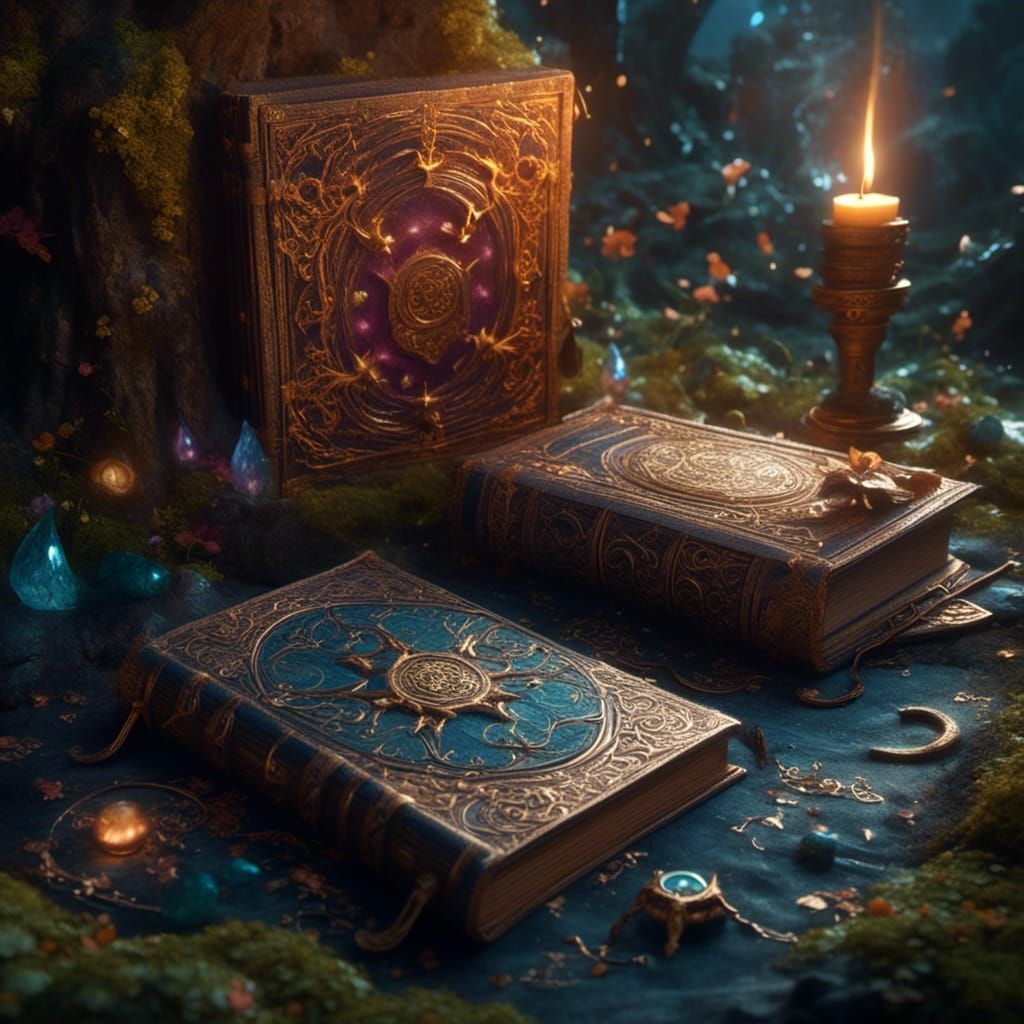 Detailed Book of Shadows Matte Painting