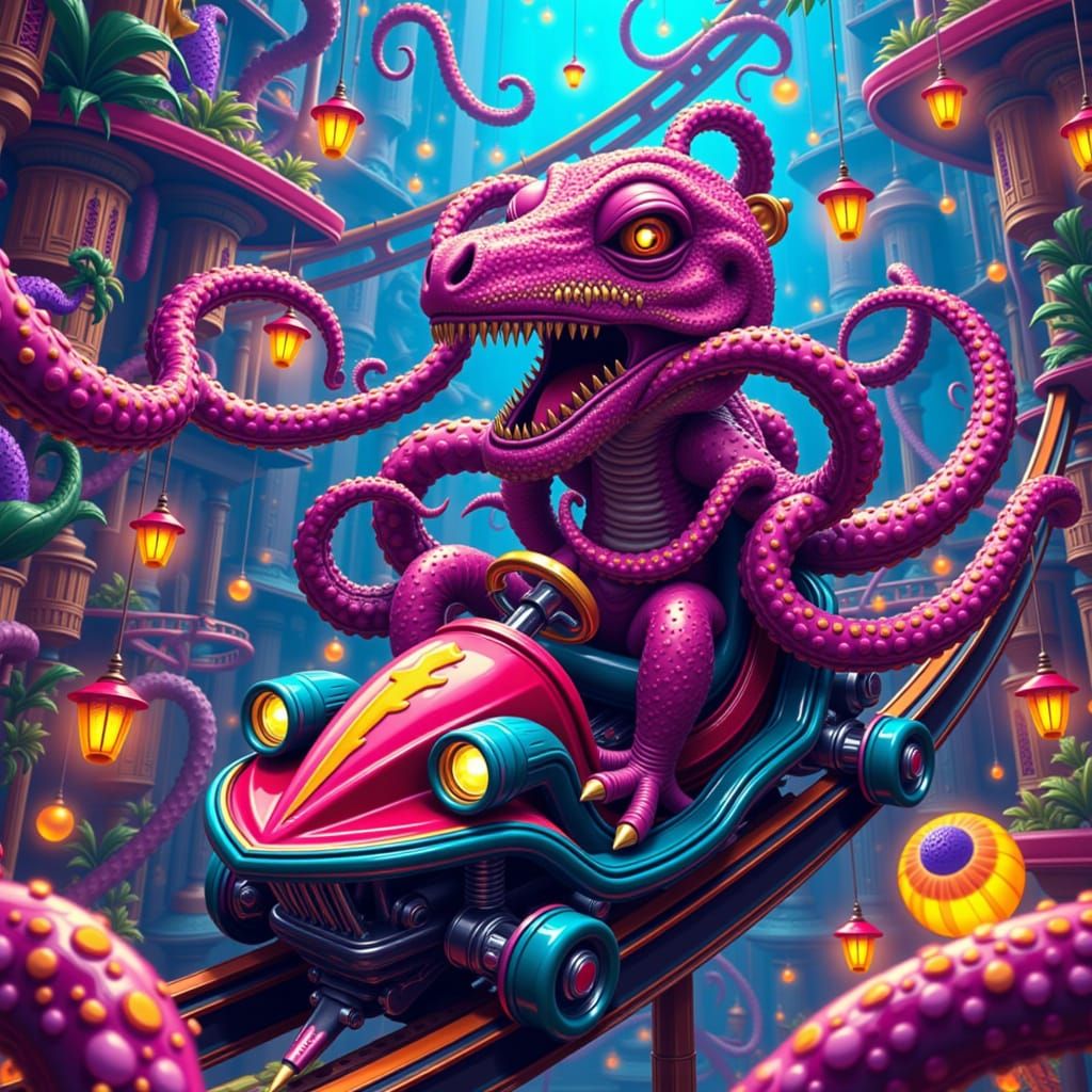 Dinosaur Octopus Apothecary on Anime Rollercoaster