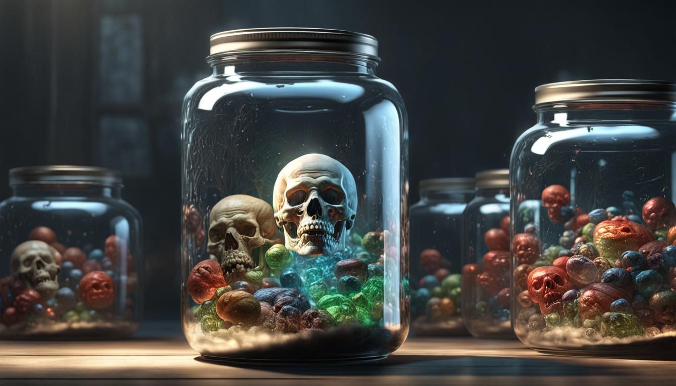 Hyperrealistic Jar of People in 3D