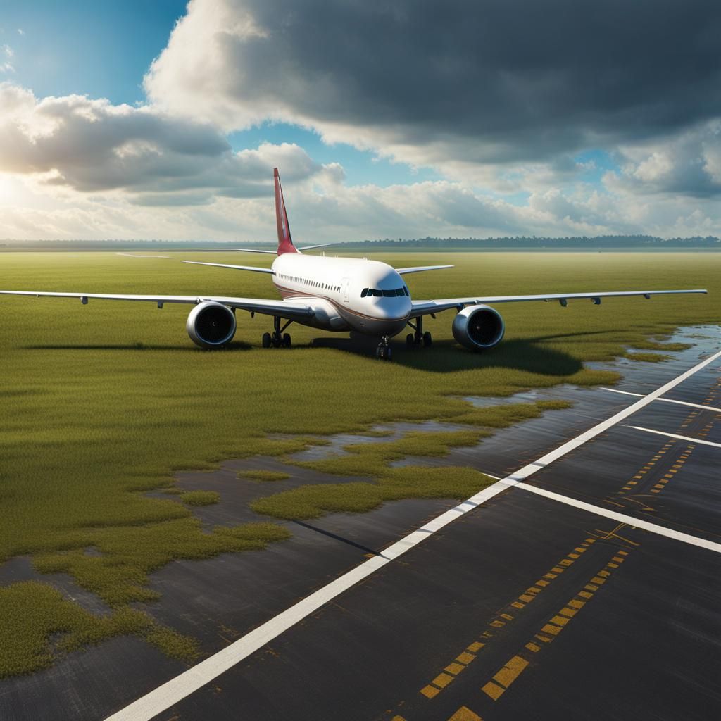 Hyperrealistic Runway with Extreme Perspective in Matte Pain...