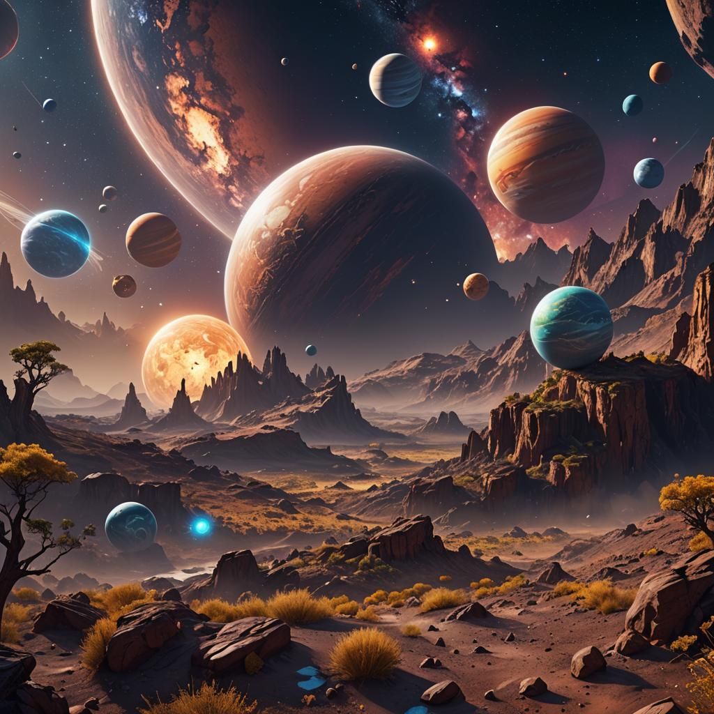 Fantastical Planets and Stars in Deep Color