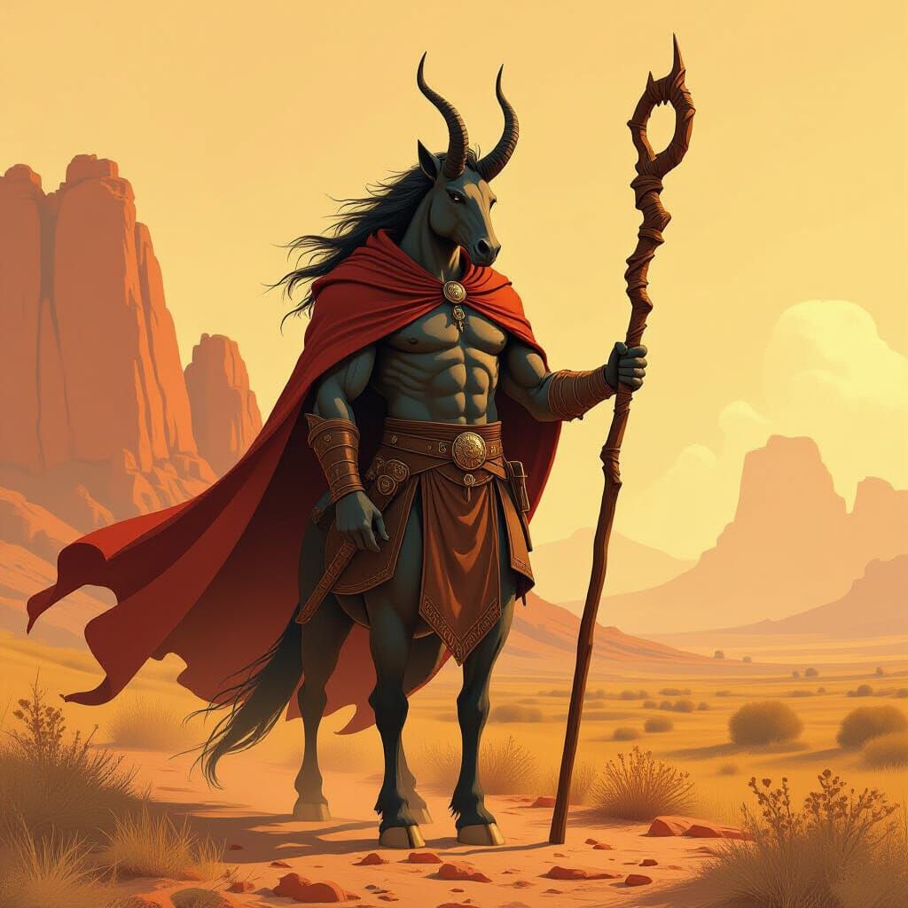 Majestic Centaur in Earthy Landscape