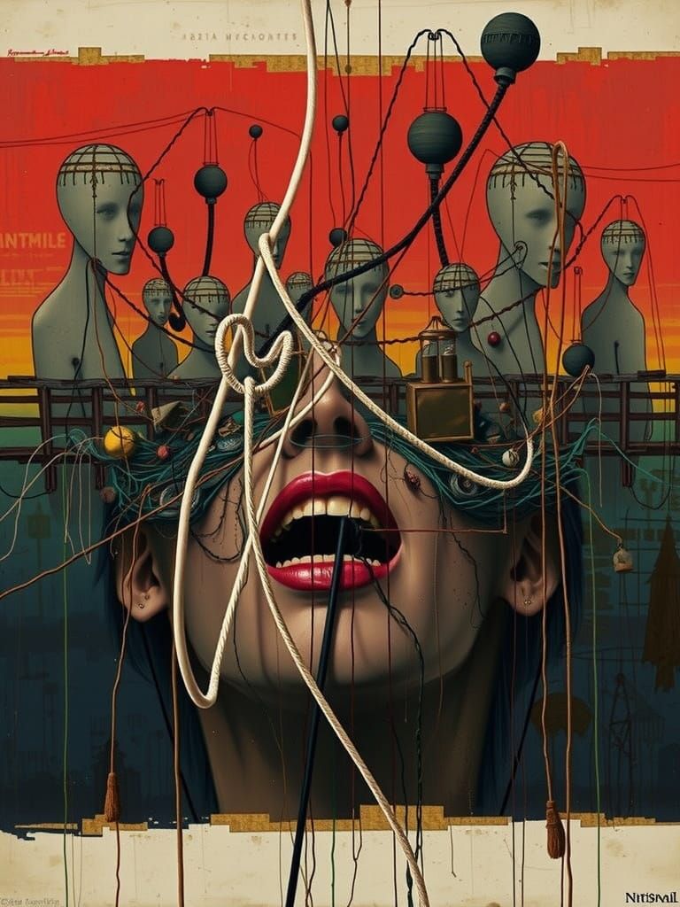 Dystopian Dreams in a Surreal Abstract Landscape