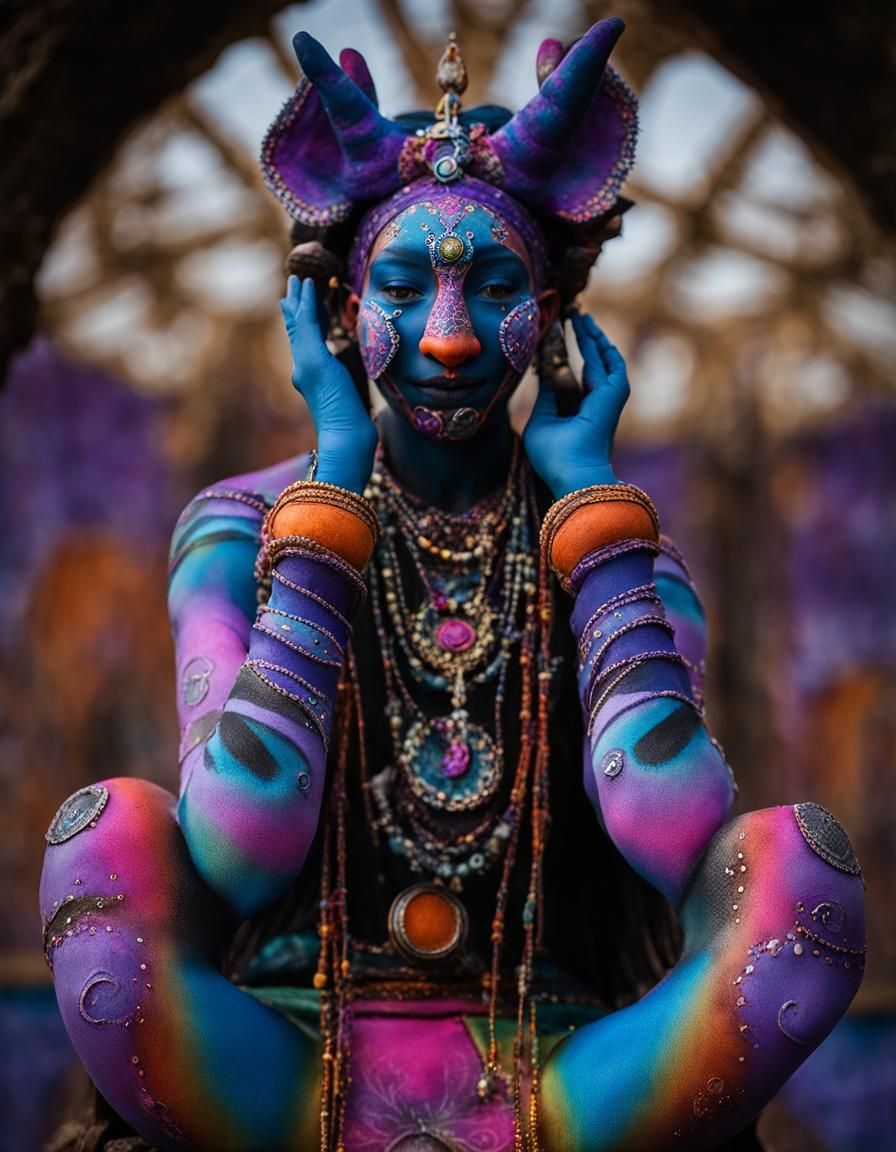 Living Plush Sculpture in Trompe-l'oeil Style