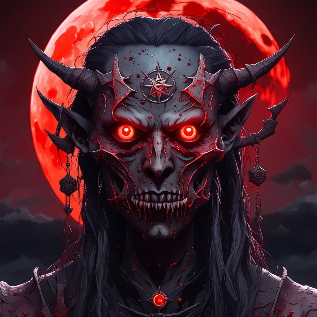 Blood Moon Animatronic in Dark Fantasy Style