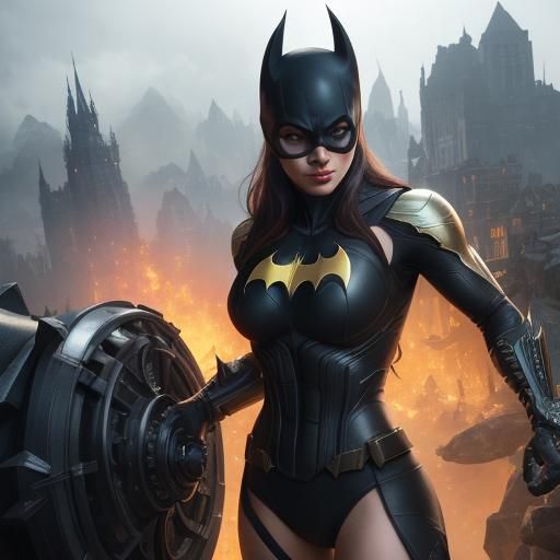 Batgirl in Underground Comix Style