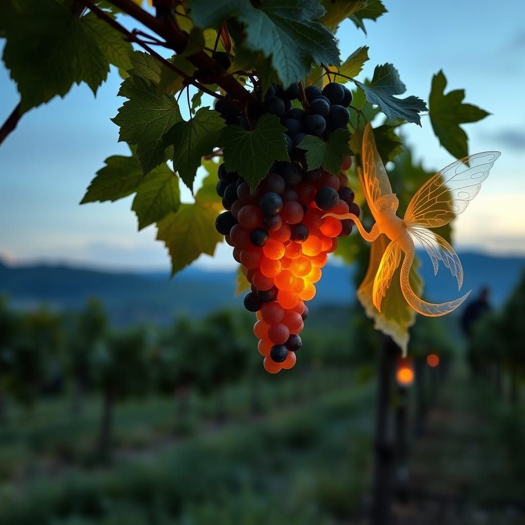 Mystical Vines in Twilight Wine Country