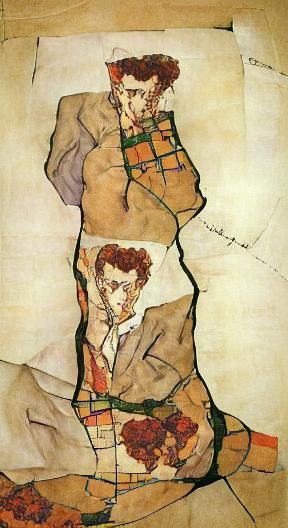 Egon Schiele Inspired AI Art Portrait
