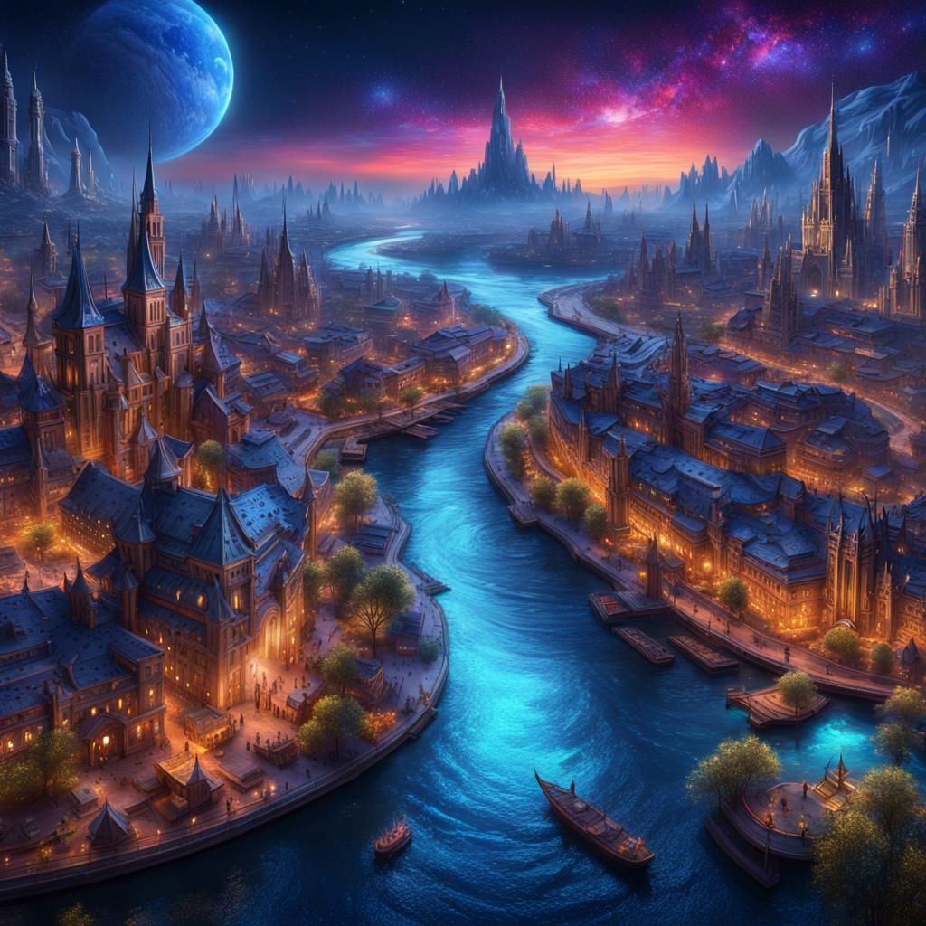 River beautiful city Ghertis