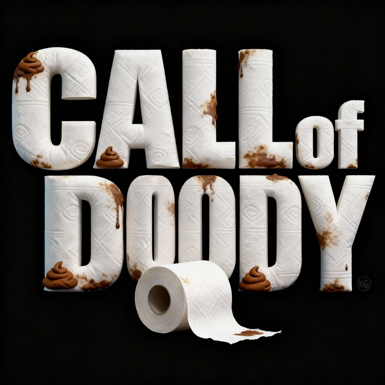 Call of Duty Logo Toilet Paper 3D Render