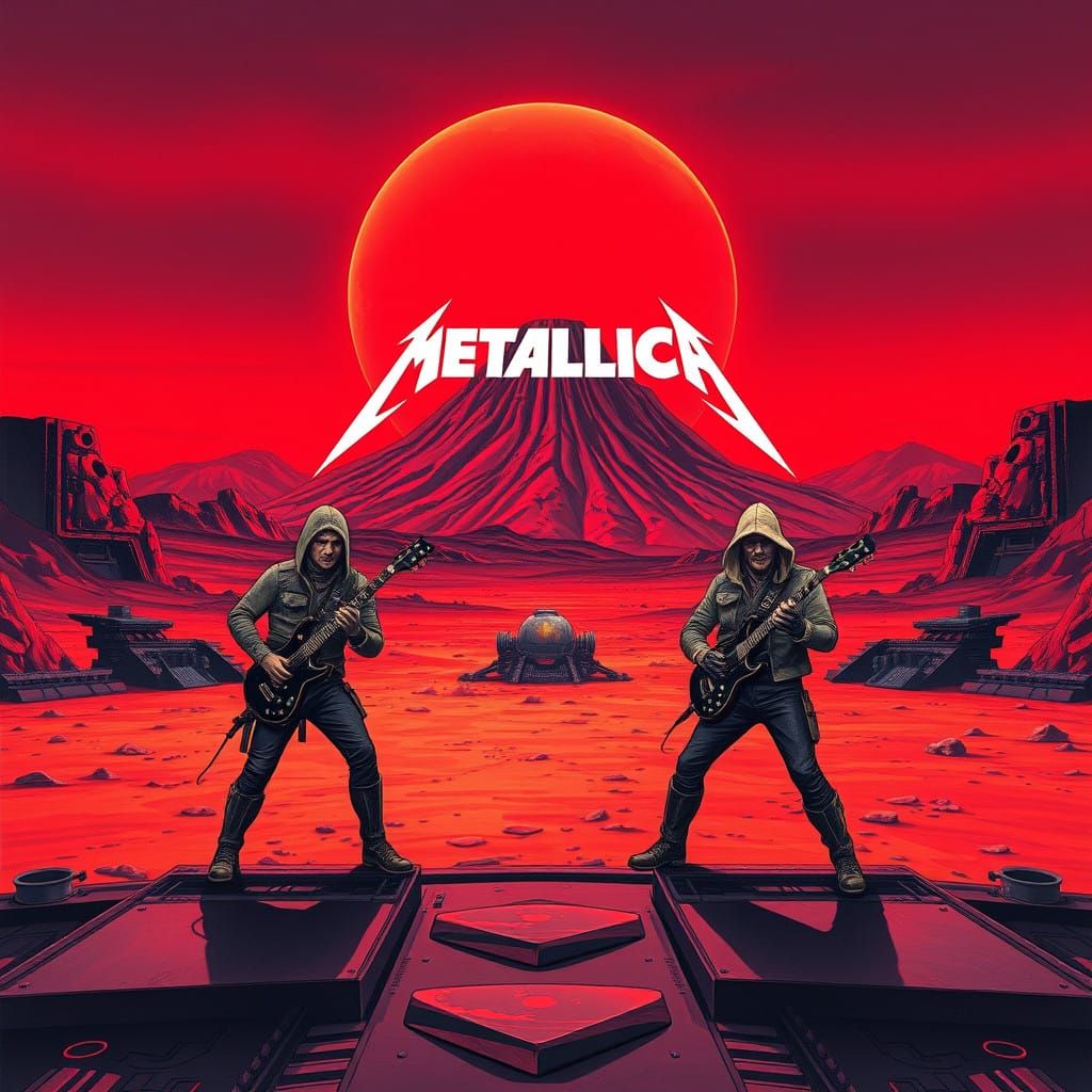 Metallica Performs on Futuristic Mars Stage