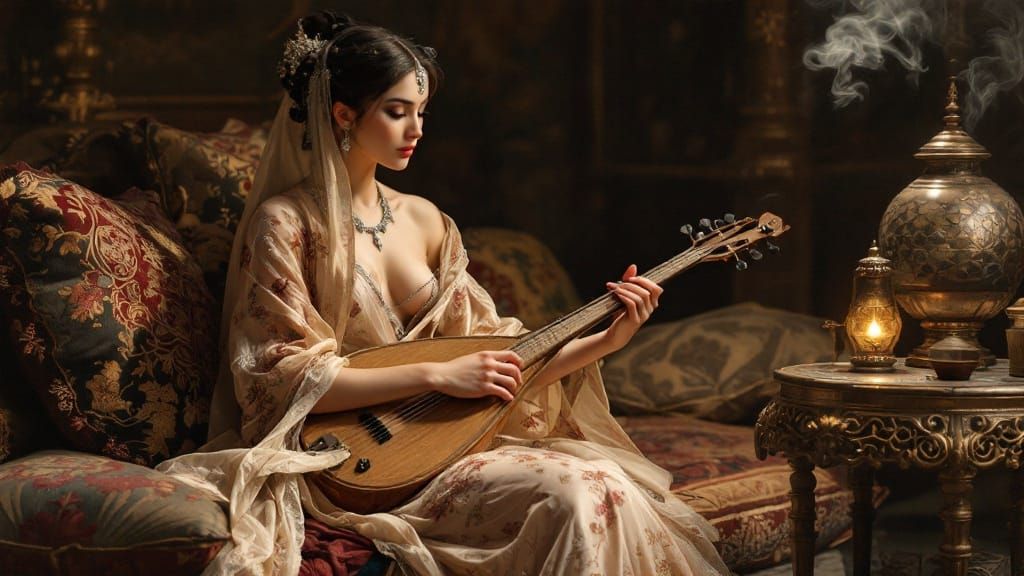 A Seated Woman in Oriental Splendor