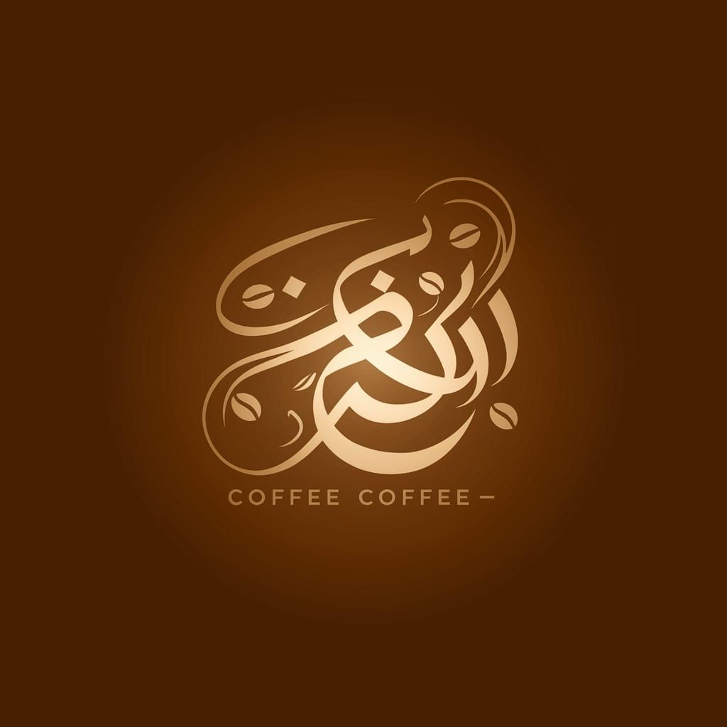 Sophisticated Arabesque Coffee Logo with Elegant Calligraphy