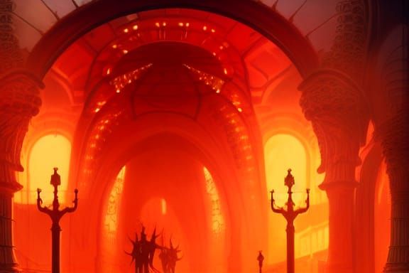 Infernal Entrance: Art Deco, Rococo Architecture