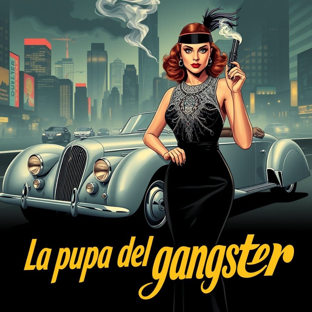 Femme Fatale in Vintage Glamour, Inspired by 1940s Film Noir