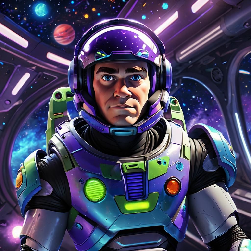 Buzz Lightyear Concept Art in Pixar Style