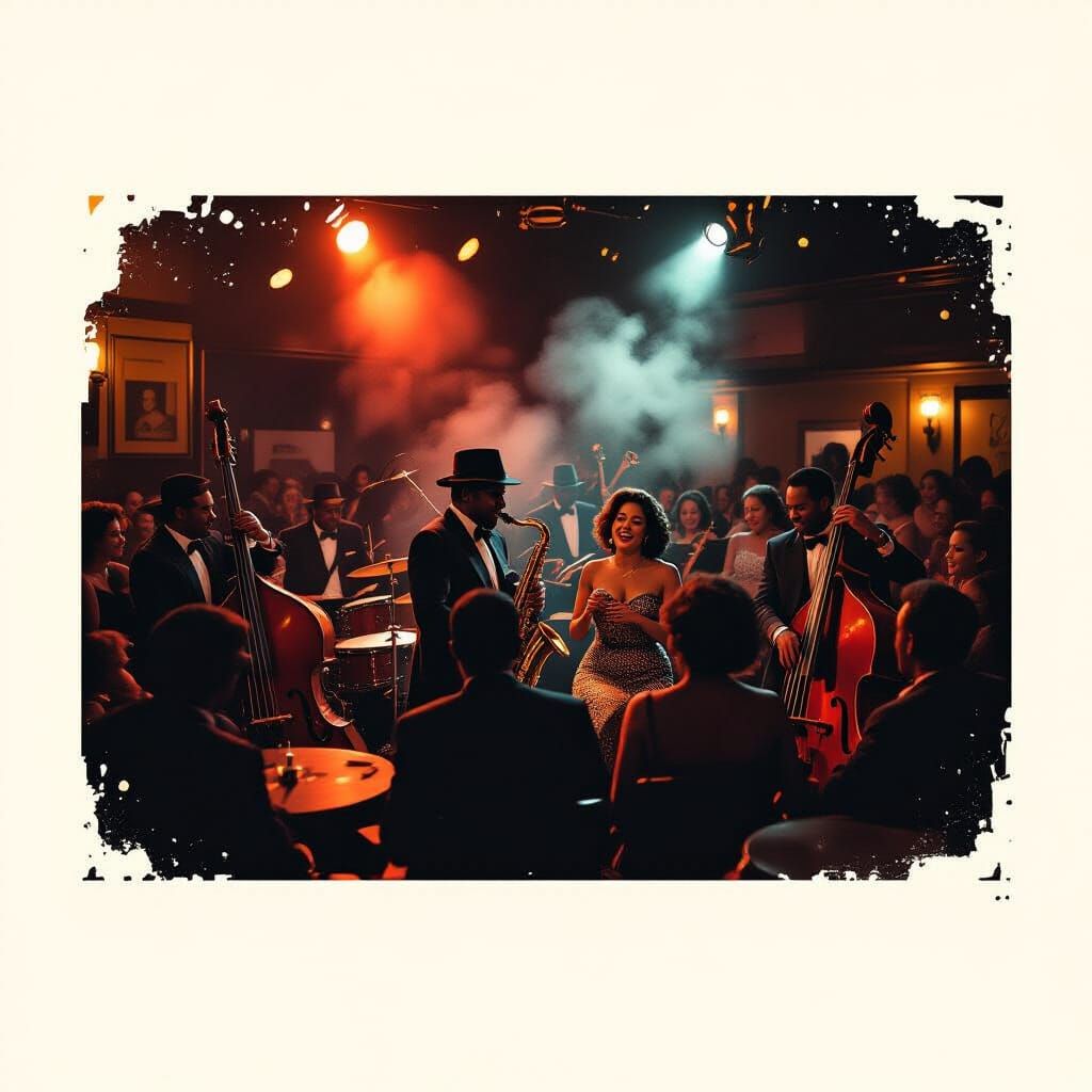 Jazz Club Celebration: A Vintage Photograph