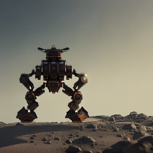 Futuristic Bee Robot in Sci-Fi Style