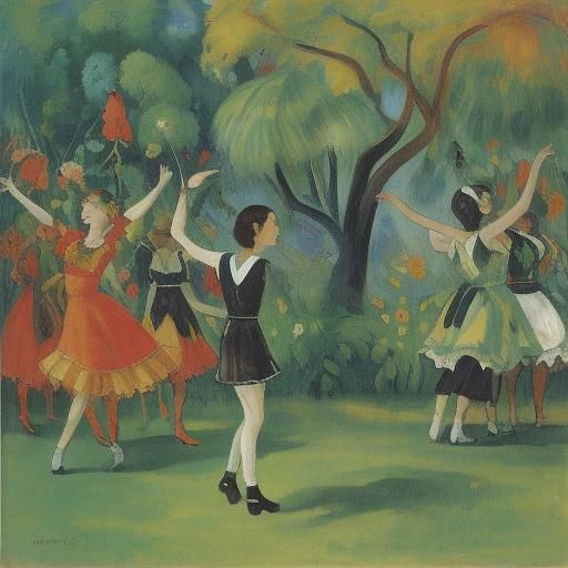 Devil Dances Bossa Nova: Expressionist Botanical Garden Art