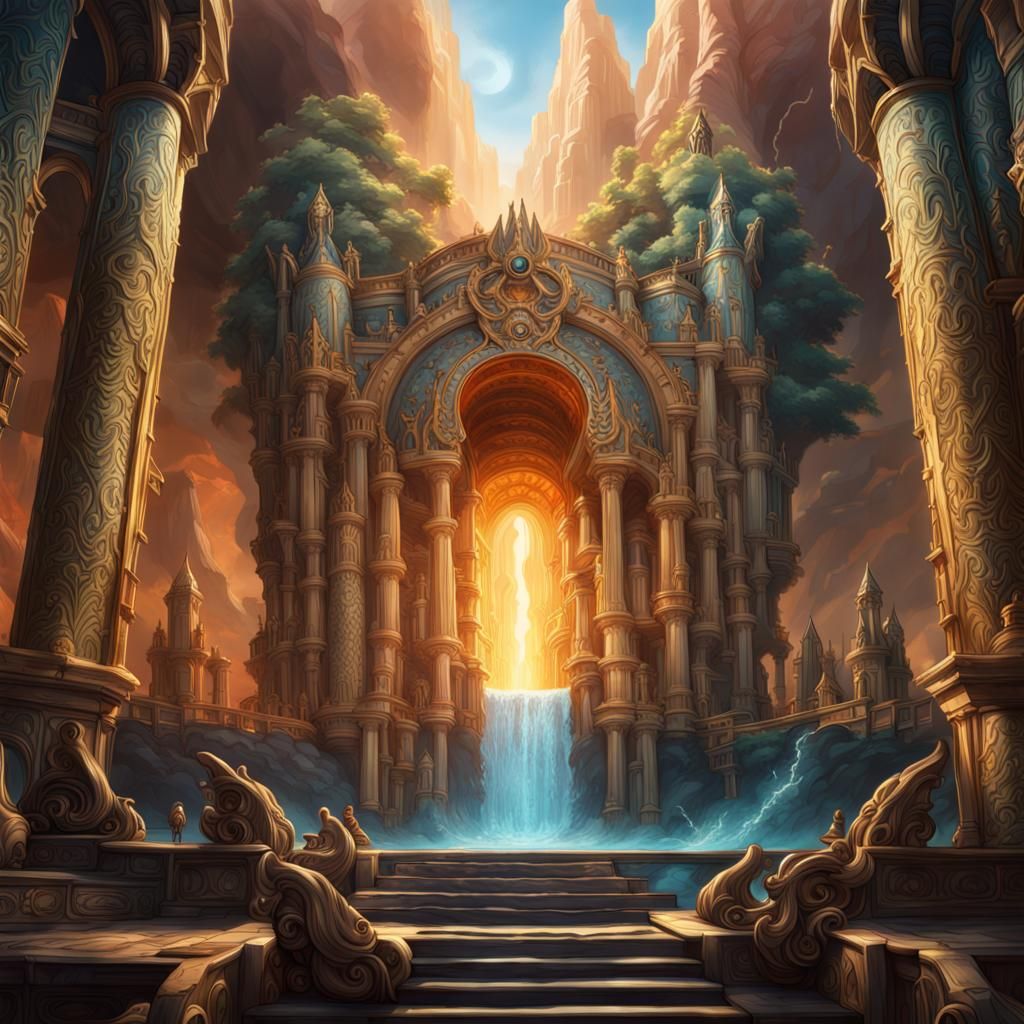 Detailed Hyperrealistic Design of Asgard Realm