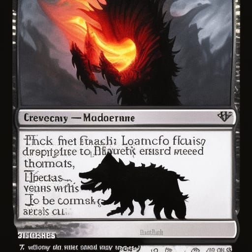 Black Shuck in Flames: Dark Fantasy Art