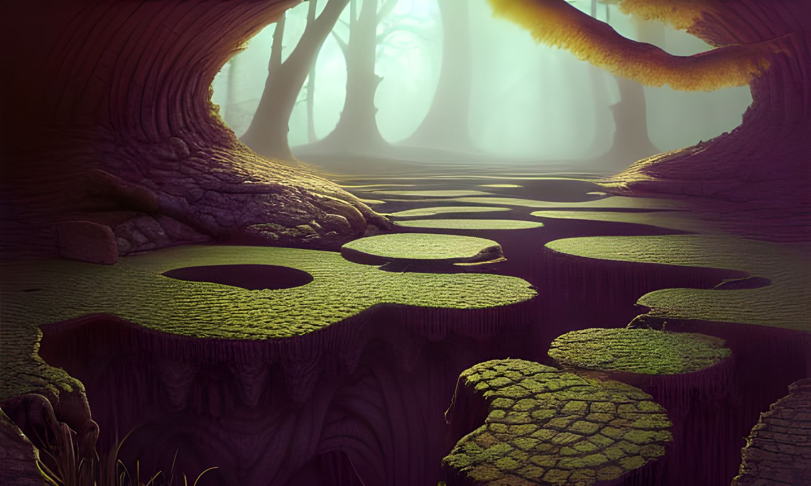 Dark Fantasy Cobblestone Floating in Ether