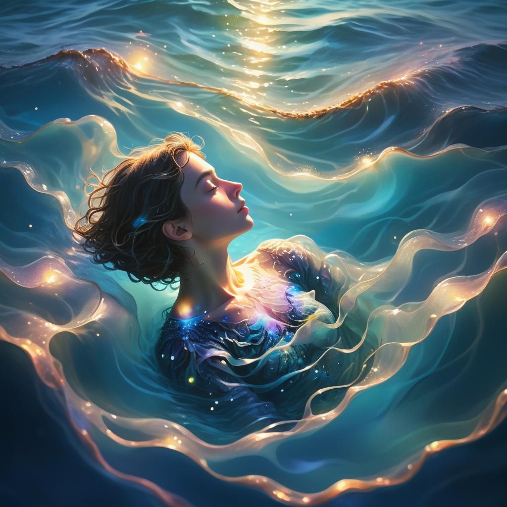 Ethereal Dreamscape: Astral Projection Over the Sea