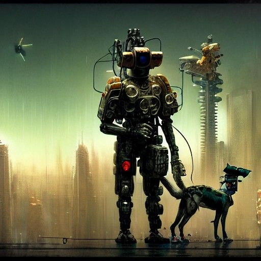 A robot and his dog