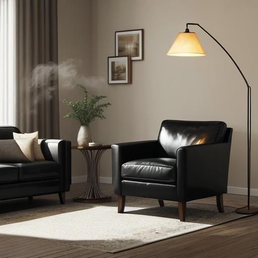 Evening in Sitting Room with Coffee and Lamp