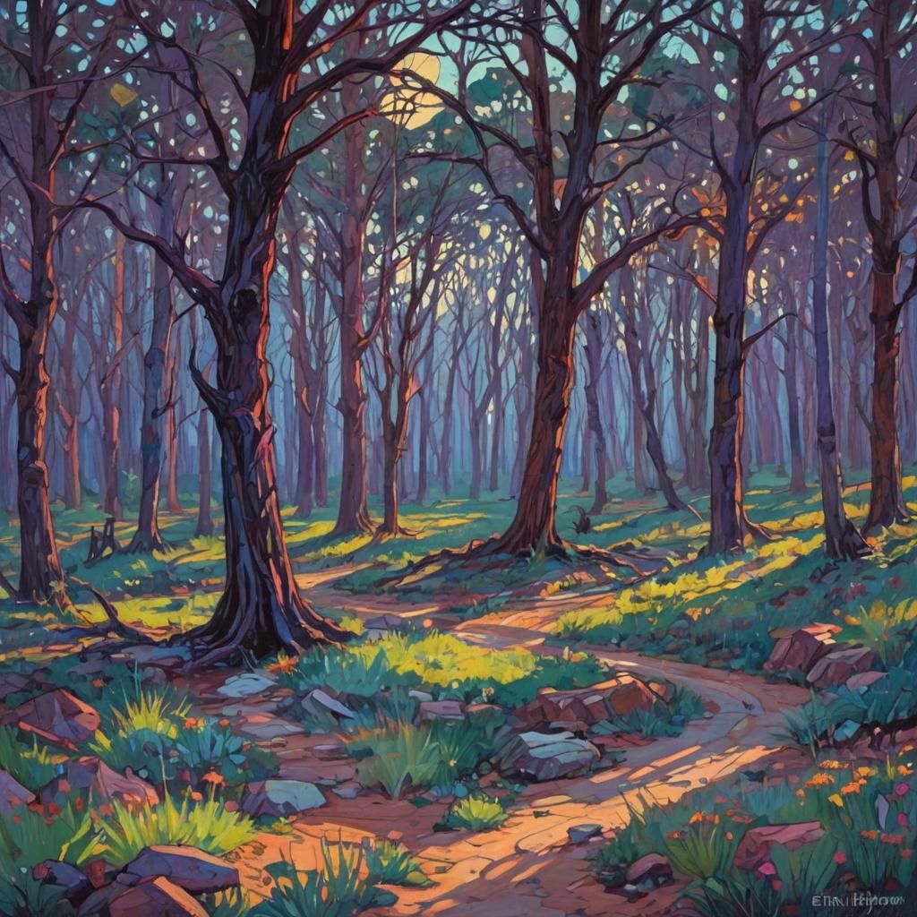 Grimdark Landscape in Open Impressionism