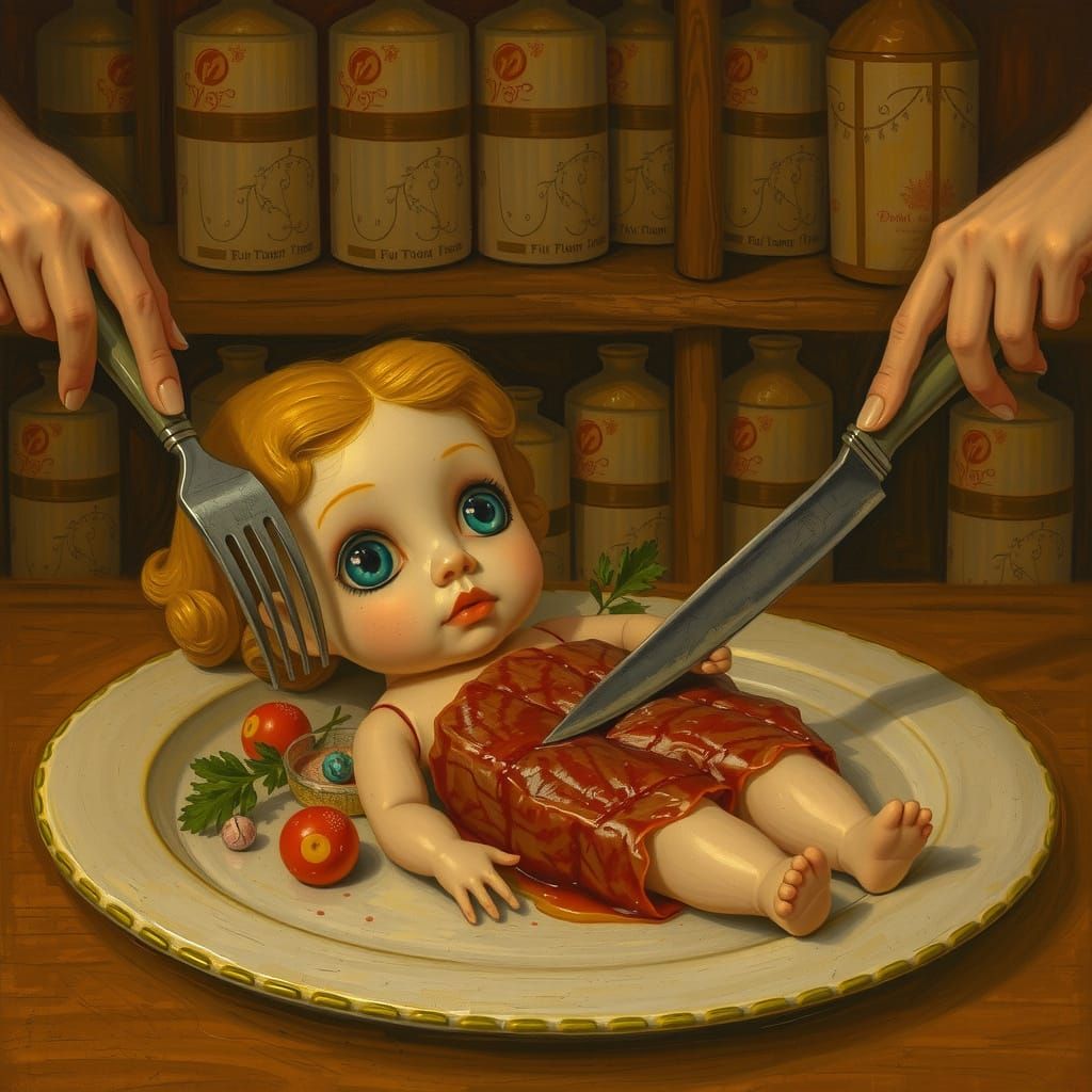 Dollsteak Ritual: Pop Surrealist Feast