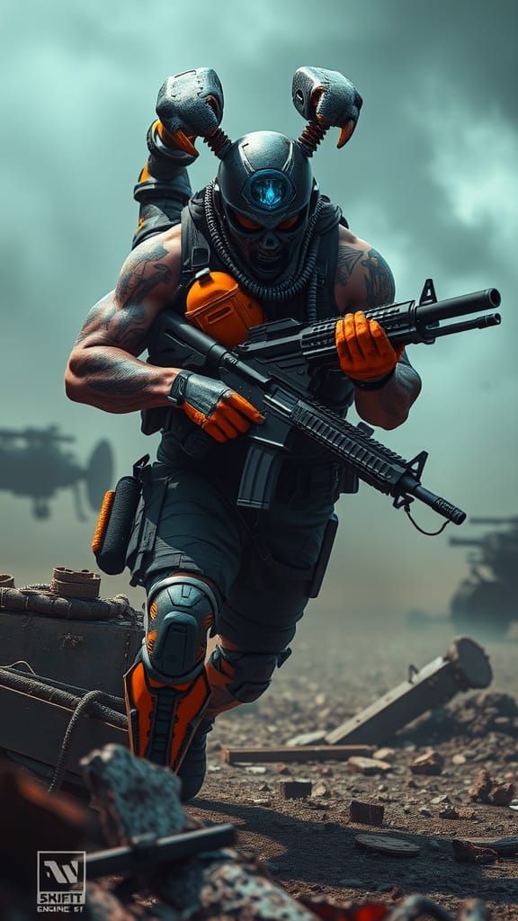 Scorpion Navy SEAL Fusion in Biomechanical Style