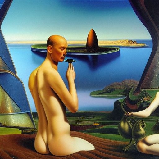 artificial intelligence and muses by James Gurney