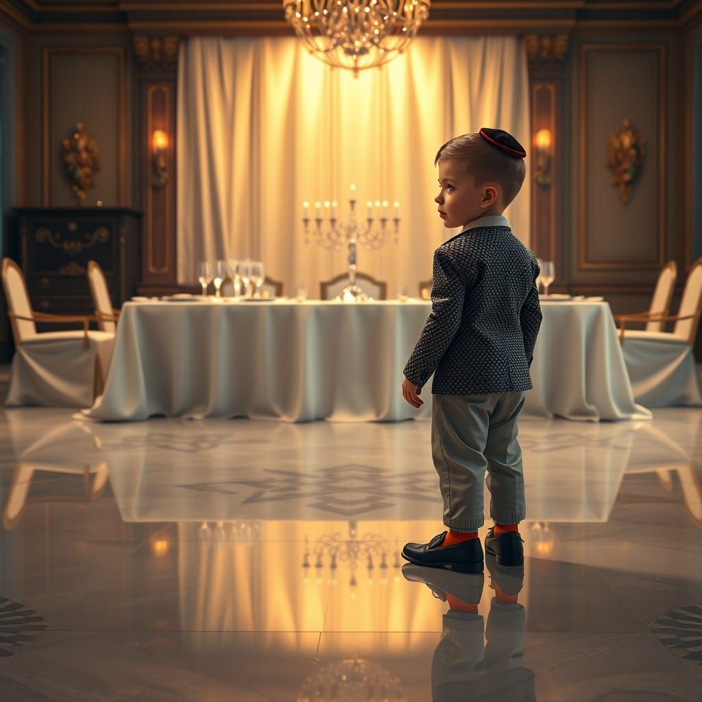 Majestic Shabbat Table Setting in Exquisite Detail