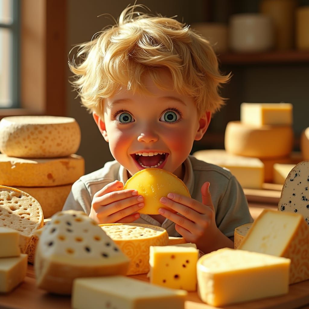 Teen Boy in Exquisite Cheese Paradise