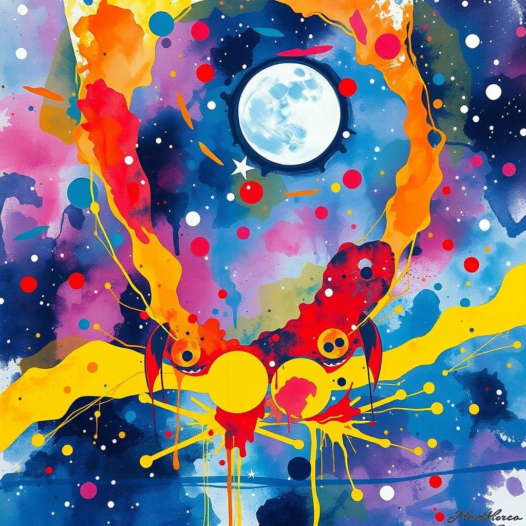 Vibrant Splashes of Color Under a Pisces Moon