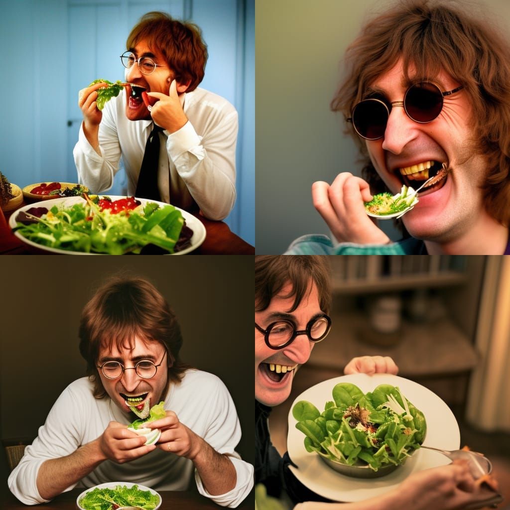 John Lennon Laughing: Hyperrealistic 64 Megapixel Portrait