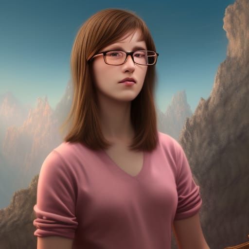 Pink 2000s Meg Griffin in Fantastical Surroundings