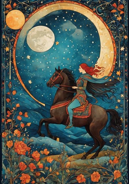 Majestic Owl Perched at Night: Fantasy Art