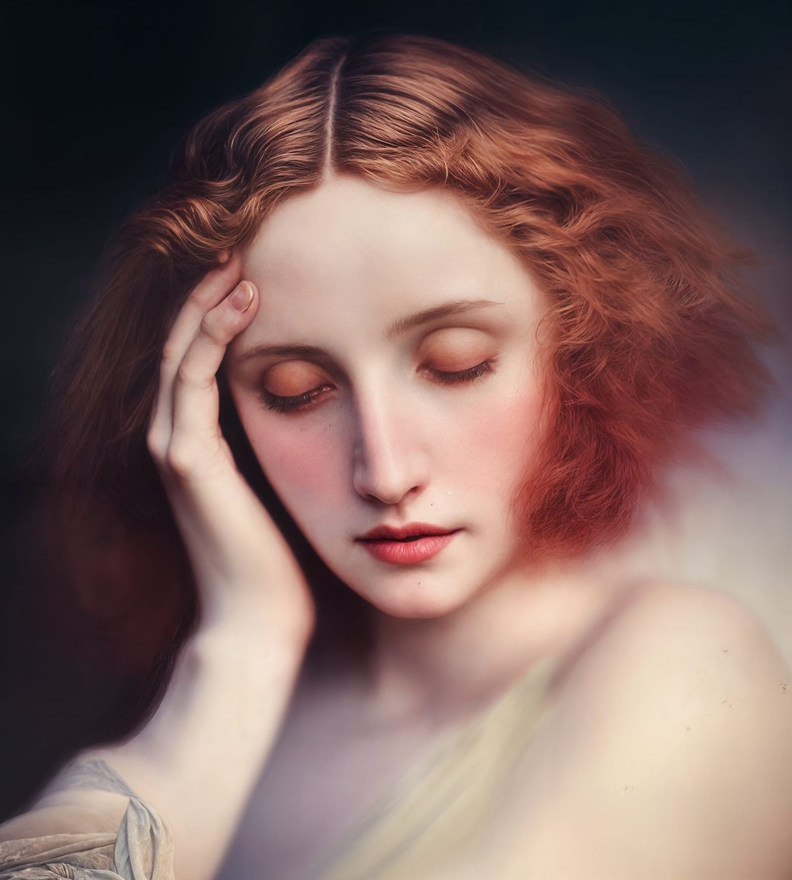 Renaissance Woman in Dreamy Sunset Light