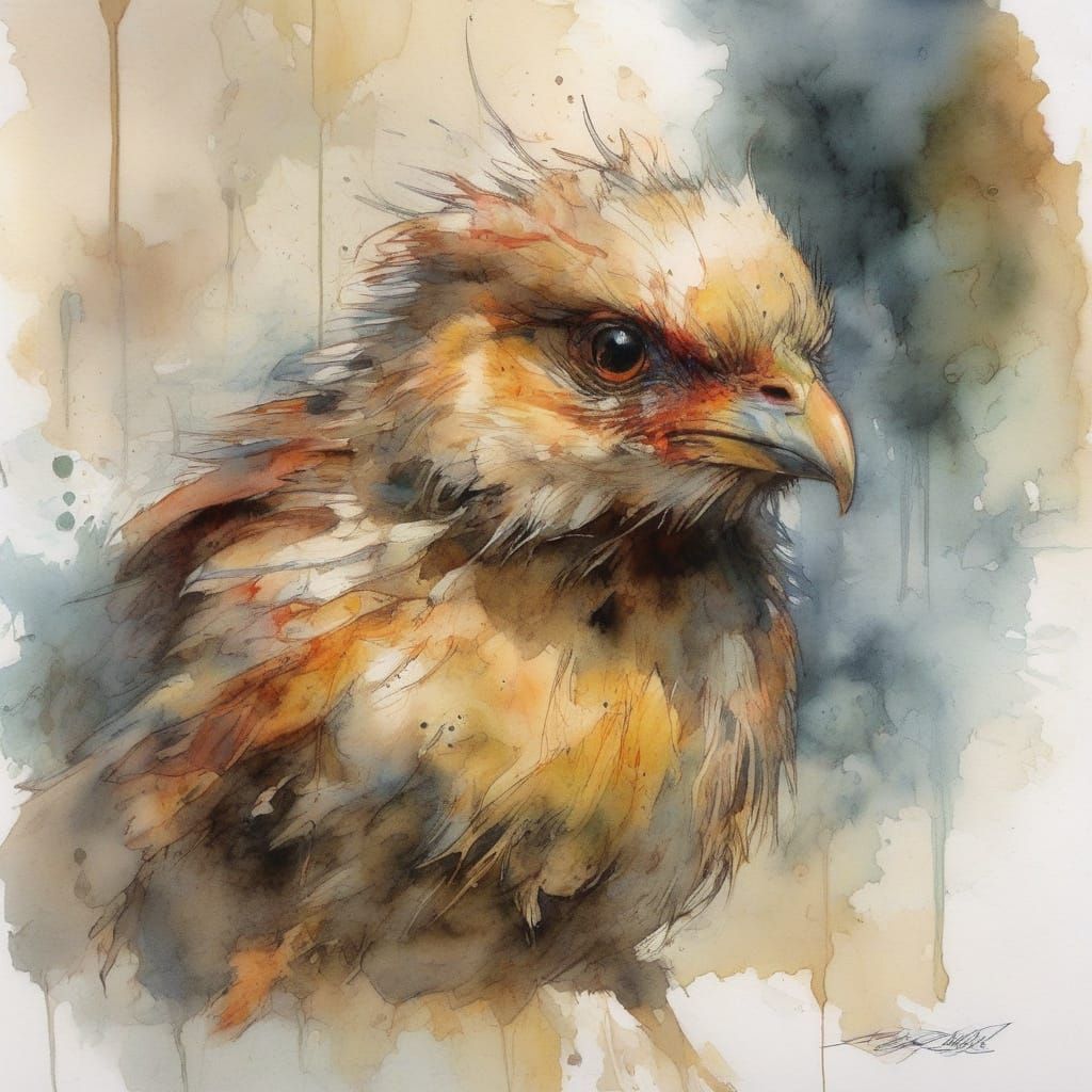 Angry Chick Gives You the Business in Detailed Matte Paintin...